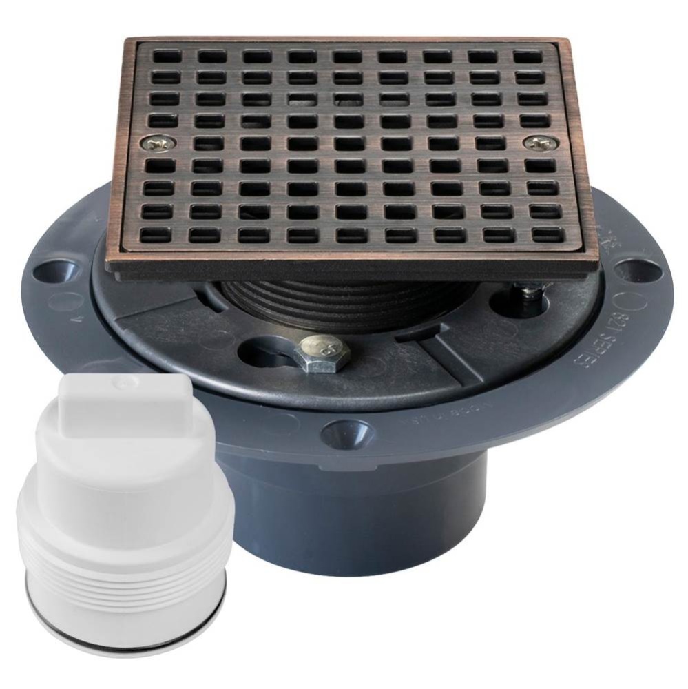 Drain & Plug Shwr Pan Pvc Orb Sq