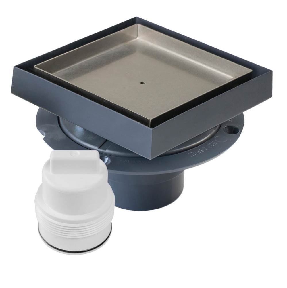 Tile Drain 5 & Plug Shower Pan Pvc 2in