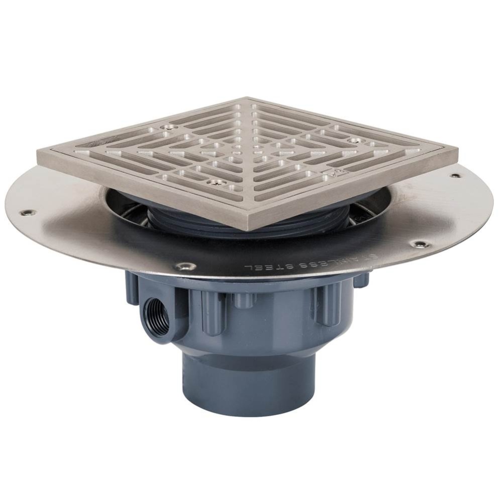 Drain Halo 2 Pvc Ss R&s Sqr