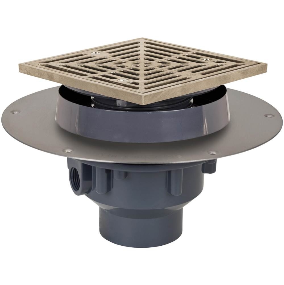 Drain Fl Halo 2 Pvc Nb R&s Sqr