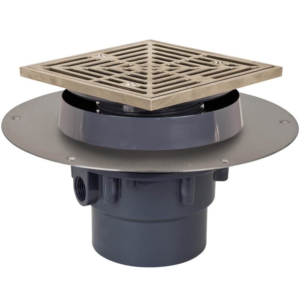 Drain Fl Halo 3 Pvc Nb R&s Sqr