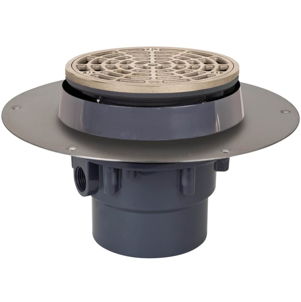 Drain Fl Halo 3 Pvc Nb R&s Rnd