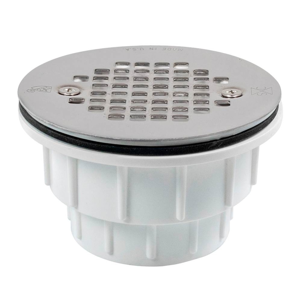 Drain Shwr Mod Pvc Ss Strn Scr
