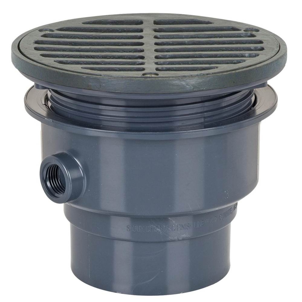 Adj Floor Drain 3 Pvc 6ci R&s