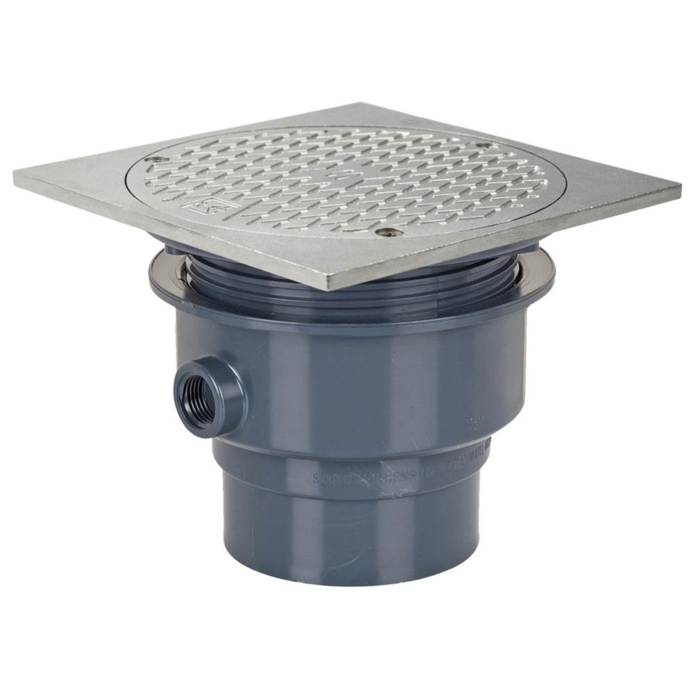 Cleanout Floor Adj 3 Pvc Ss R&s S