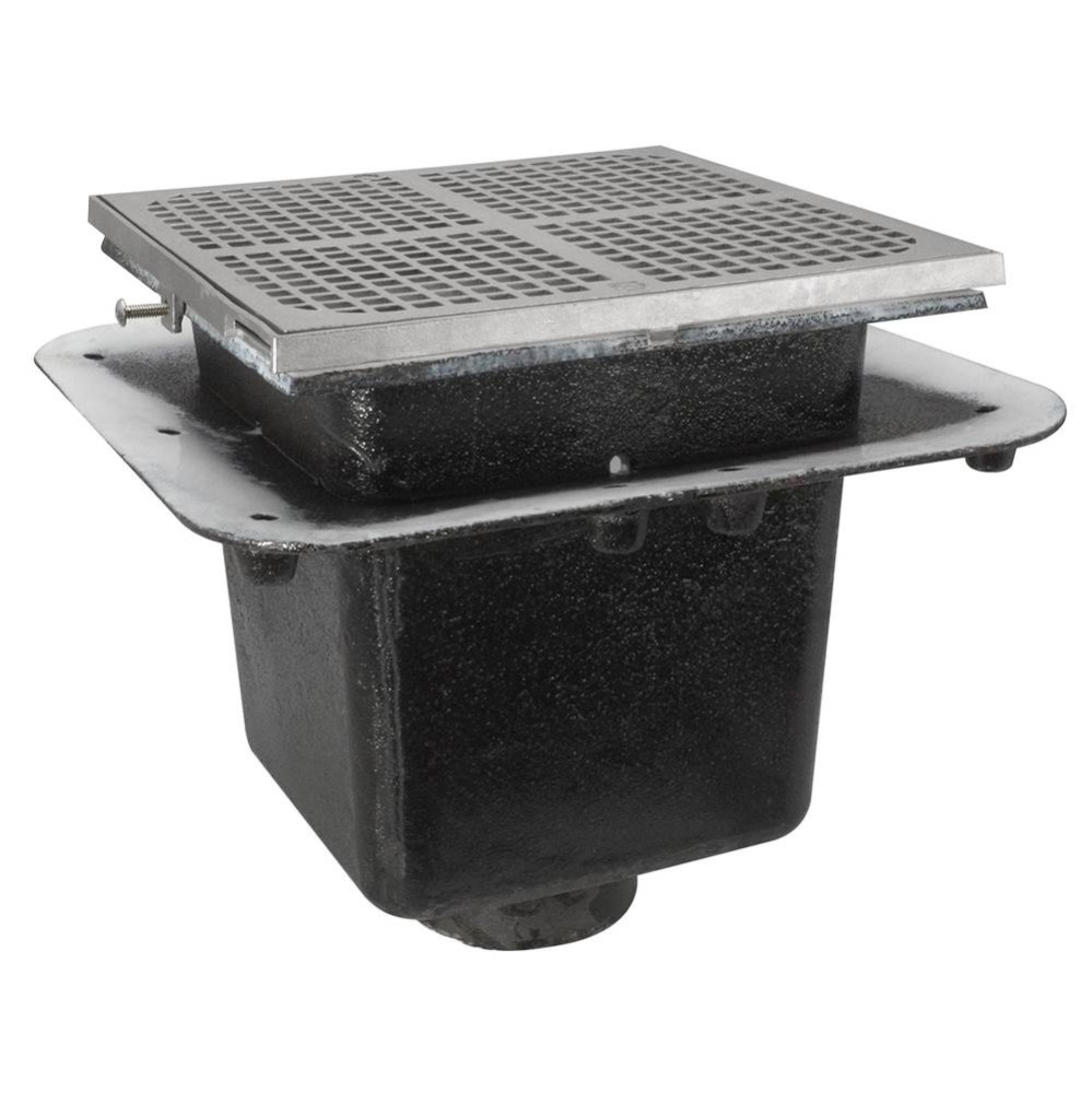 Floor Sink Are Sq 12x12x10 3nh Flanged Ss Ring & Grate