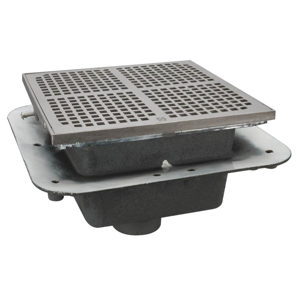 Floor Sink Are Sq 12x12x6 3nh Flanged Ss Ring & Grate