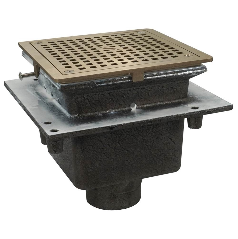 Floor Sink Are Sq 8x8x6 3nh Flanged Nb Ring & Grate