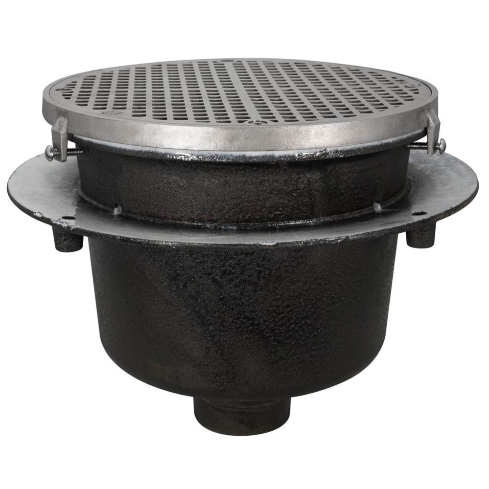 Floor Sink Are Rd 12x8 4nh Flanged Ss Ring & Grate