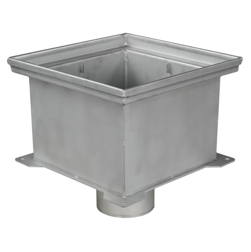 Floor Sink Ss Sq 12x12x8 4nh Noflng