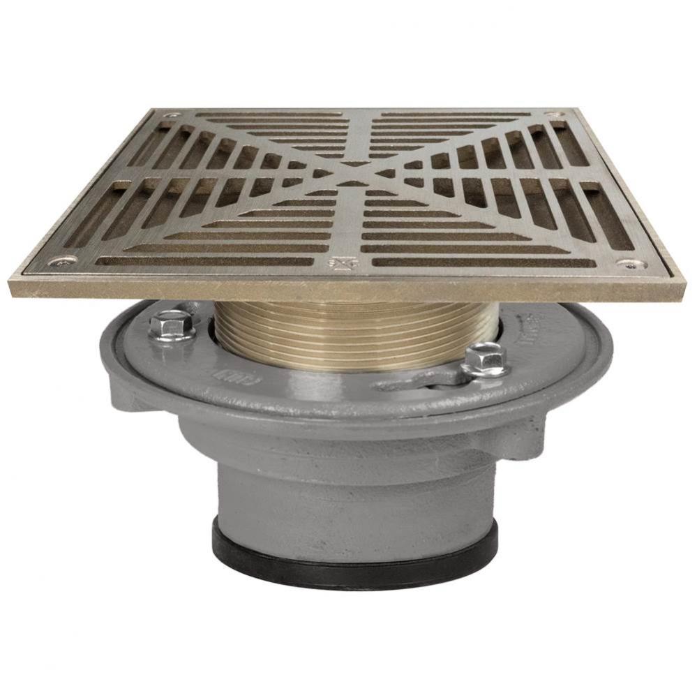 Adj Flashing Drain 2 Pj 8nb R&s Sq