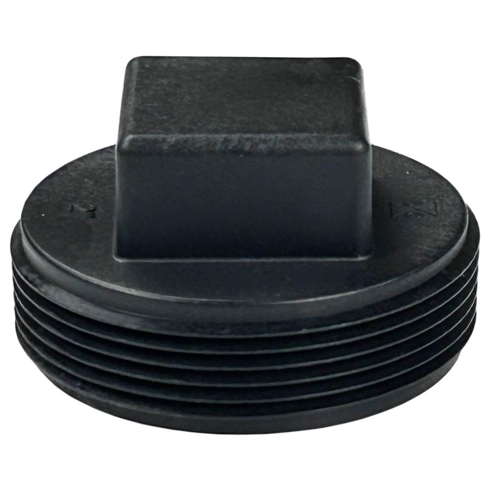 Plug Abs Blk 1-1/2 Raised Sq Hd