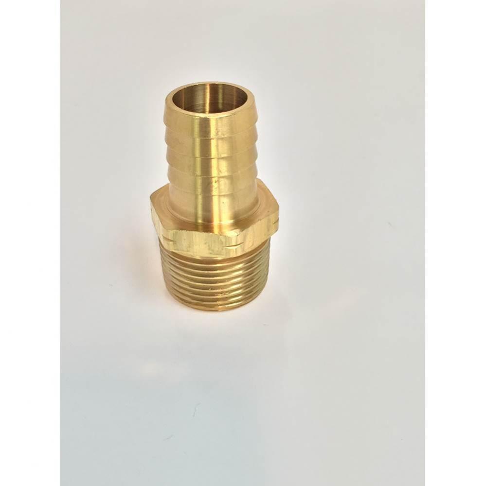 0122017 - Adapter 3/4 Barb x 3/4 Mip Brass Nl 1/bg
