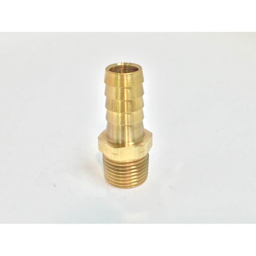 0122014 - Adapter 1/2 Barb X 1/4 Mip Brass Nl 1/Bg