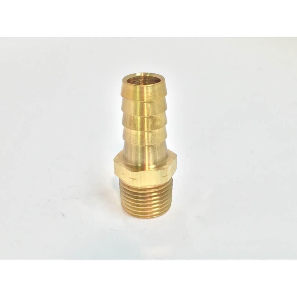 0122014 - Adapter 1/2 Barb x 1/4 Mip Brass Nl 1/bg