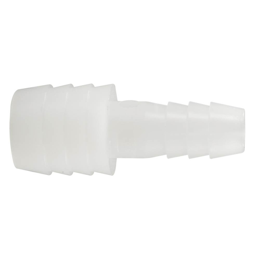 Coupling 1/2 x 3/8 Barb Nylon 1/bg