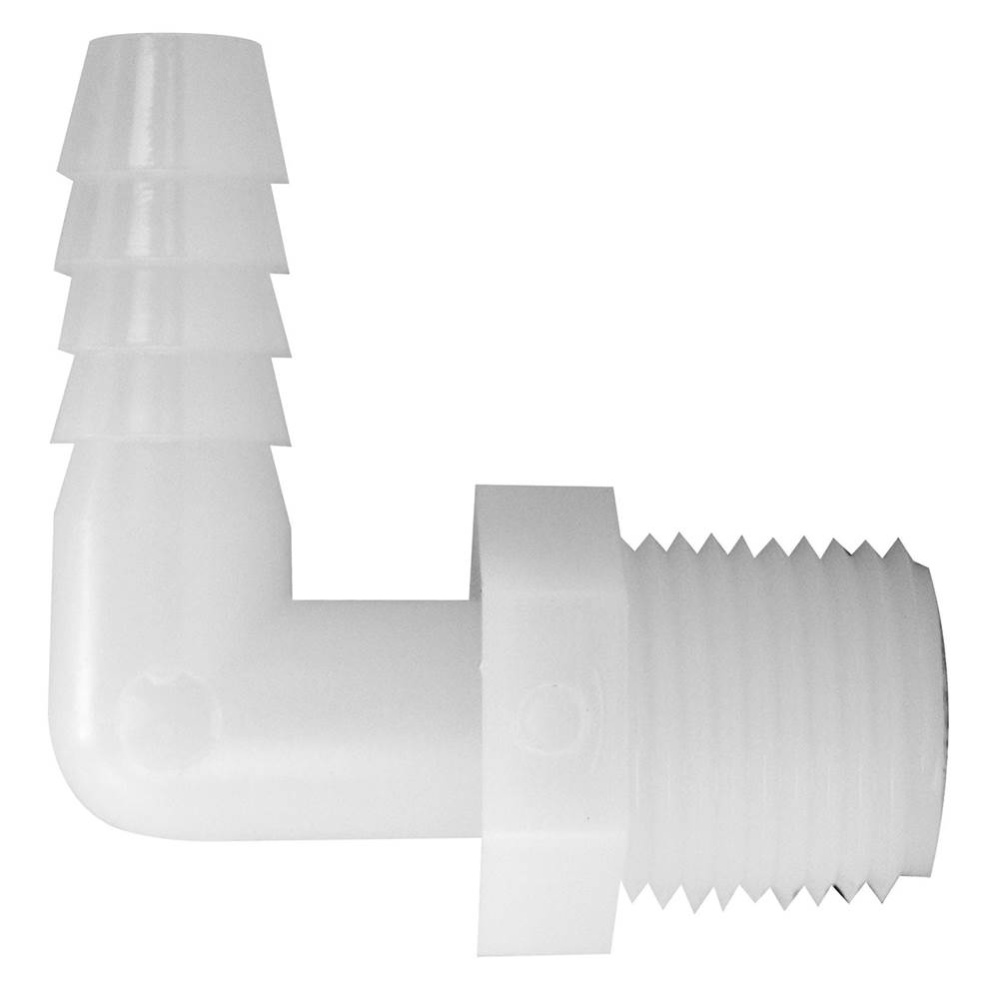 Elbow 3/8 Barb x 3/8 Mip Nylon 1/bg