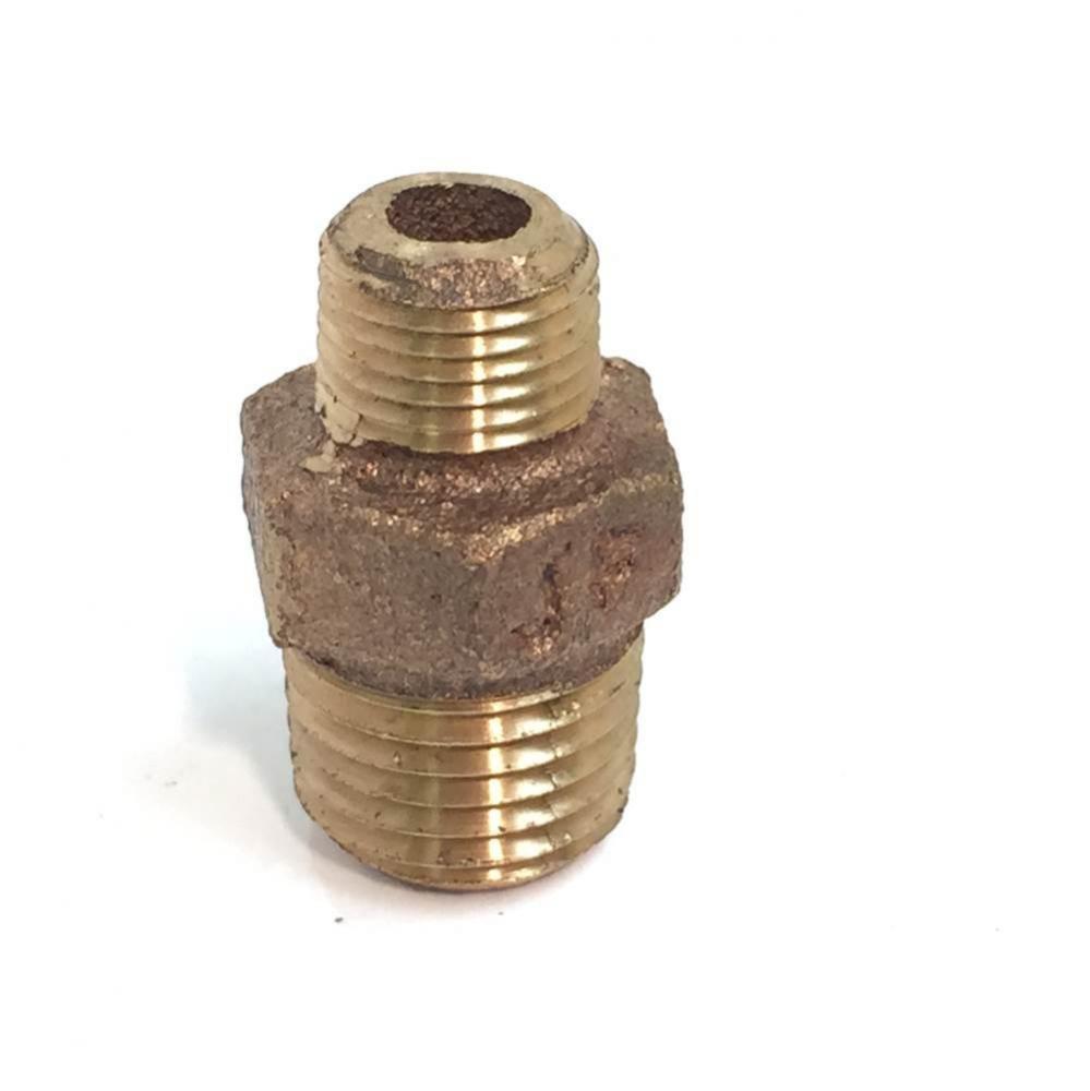 C-hex Nipple Barstock 1/2 Mip x 1/4 Mip x 1-1/4 Length 1/bg