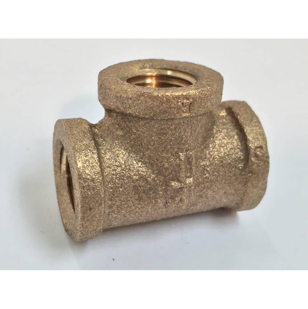 C0124218 - Tee 1/8 x 1/8 x 1/8 Fip Red Brass Nl 1/bg