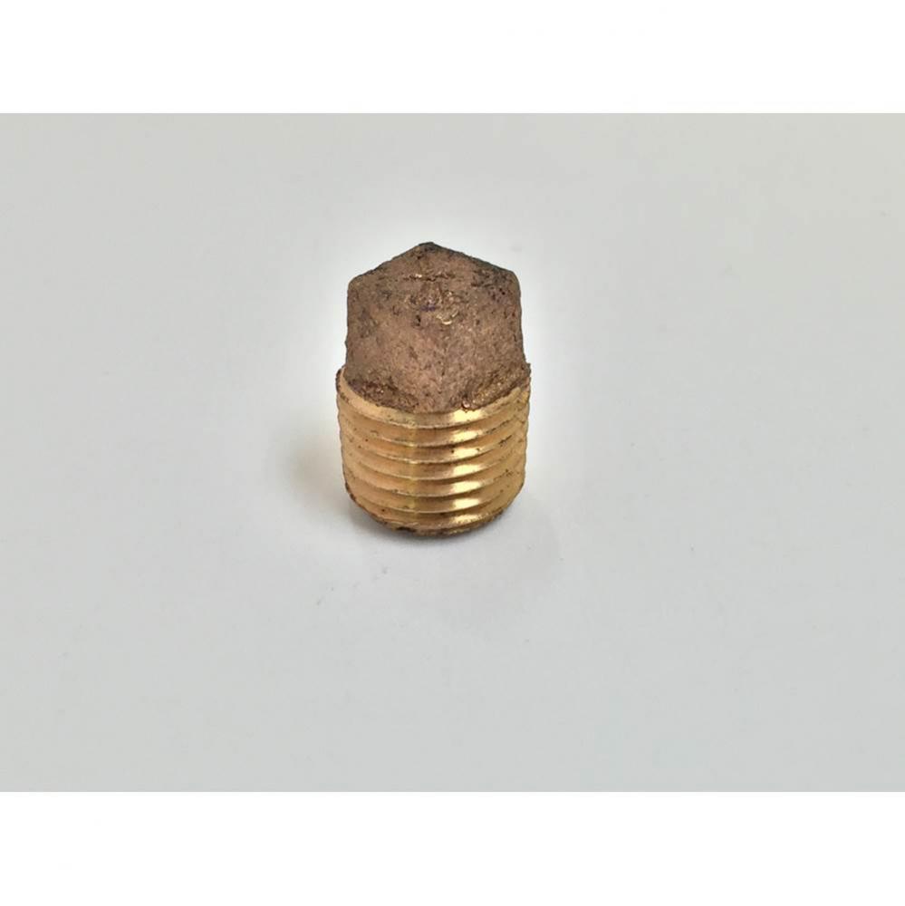 Square Plug Cast Brass 1/2 Mip 1/Bg
