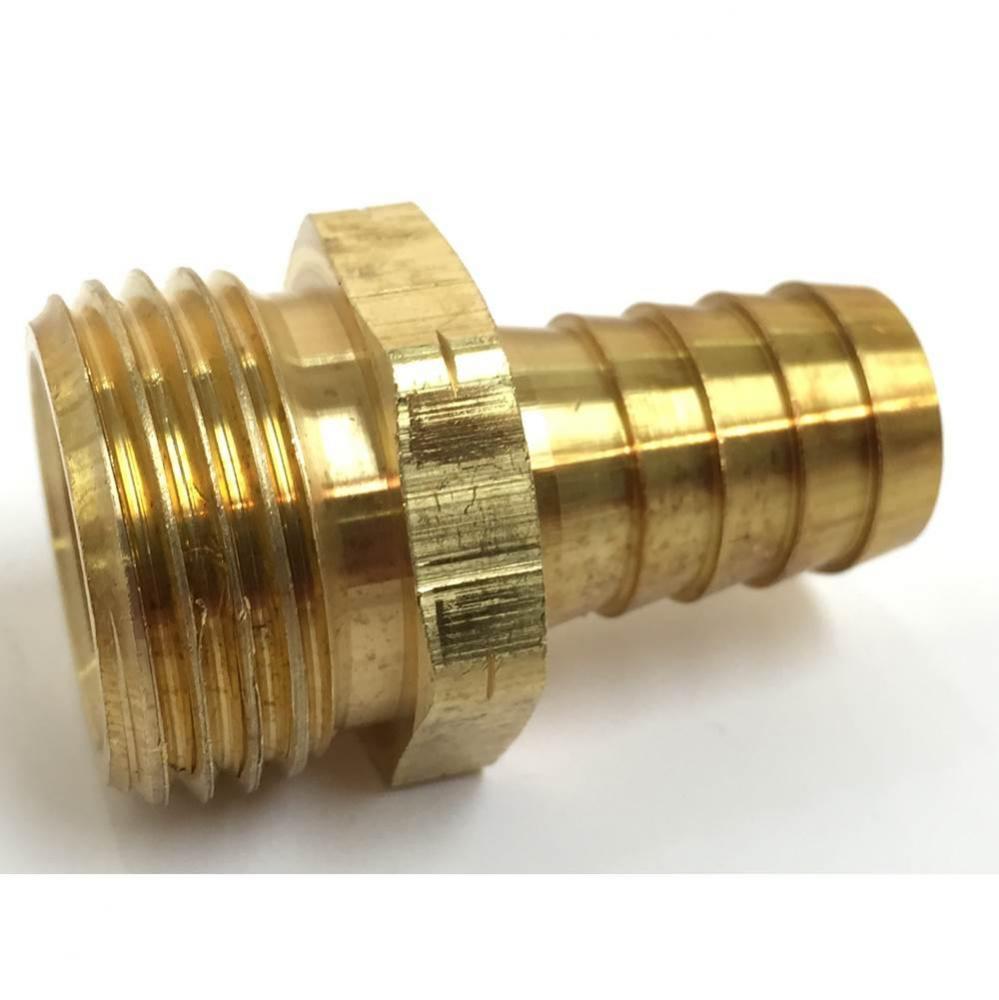 C Adapter Brass 3/4 Mht x 5/8 Barb 1/bg