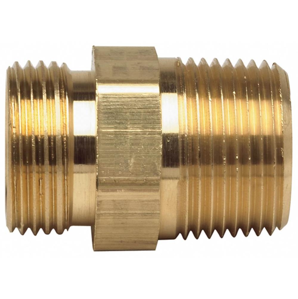 C Adapter 3/4 Mht x 3/4 Mip W/1/2 Fip Tap Brass Nl 1/bg