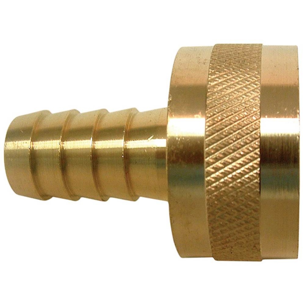 C-adptr 3/4 Fht x 3/8 Id Barb Swivel Brs Machined 1/bg