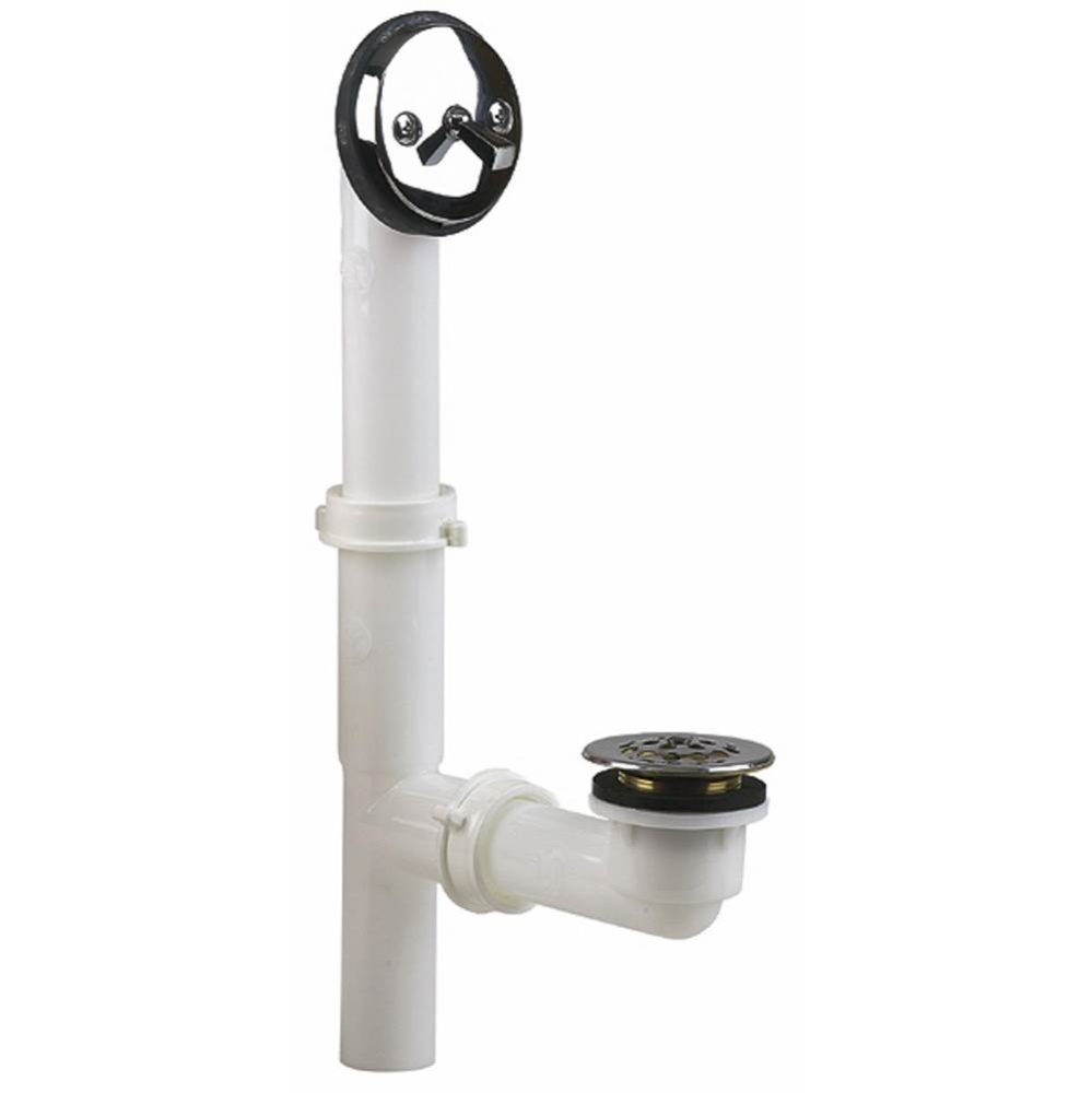 Trip Lever W&o Tubular White W/ Chrome Trim