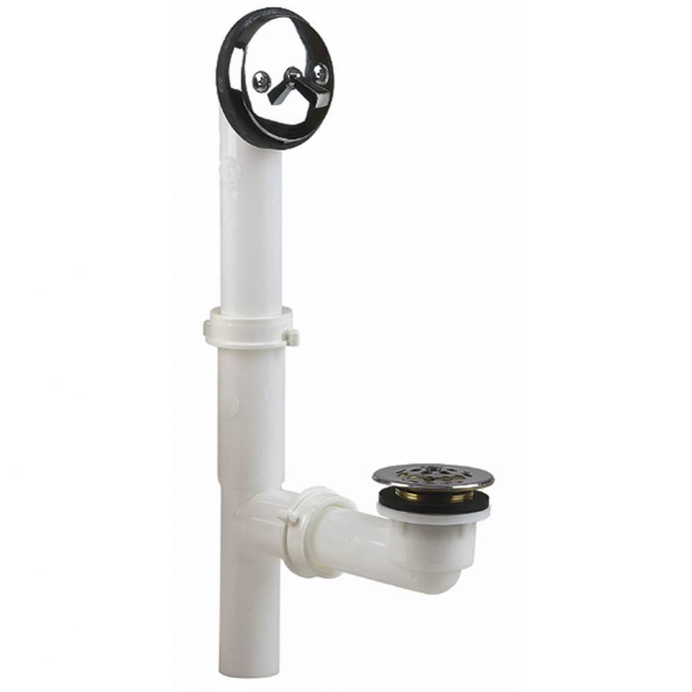 Trip Lever WAndO Tubular White W/ Chrome Trim