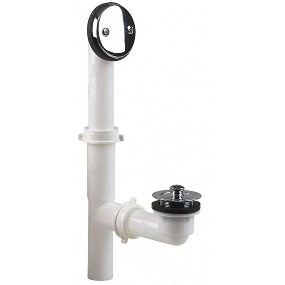 Twst-N-Clse WAndO White Tublr Brs Drain Body Chrome