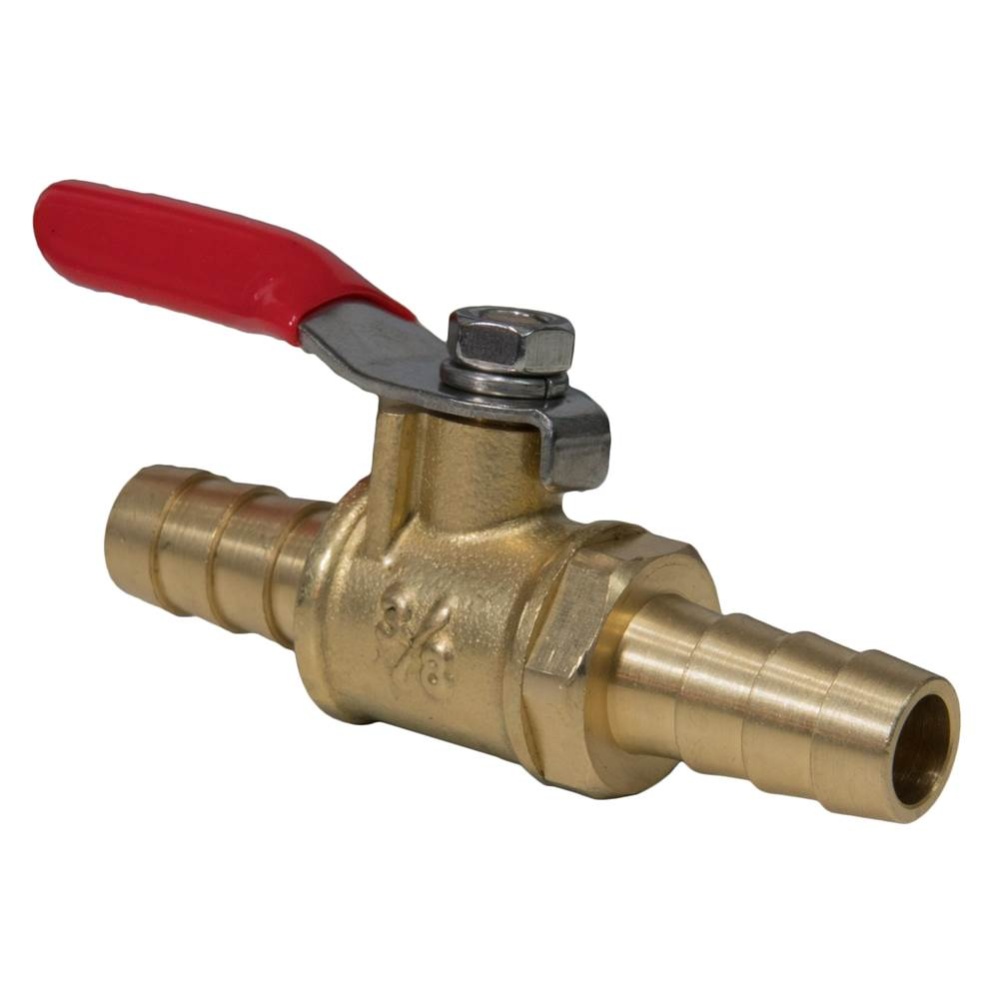Valve 3/8 Barb x 3/8 Barb Ball Leaded 1/bg