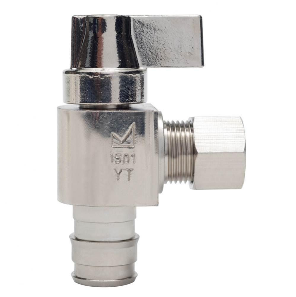 1/2 Pex F1960 x 3/8 Compression Nl 1/4-turn Angle Stop