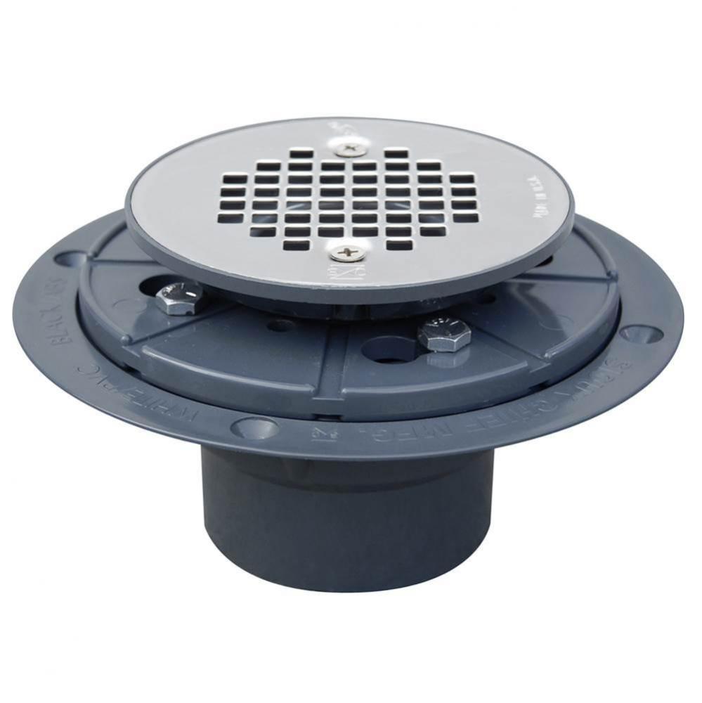 Drain Shwr Pan Pvc Ss Strn Scr-i Pr