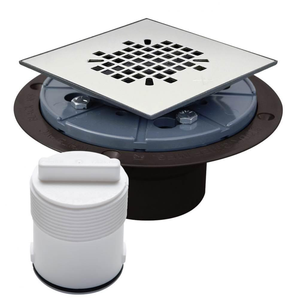 Drain & Plug Shwr Pan Abs Ssq Sn Pr