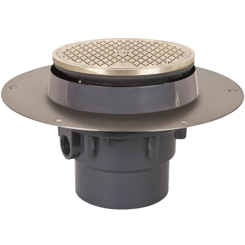 Cleanout Fl Halo 3 Pvc Nb R&s Rnd