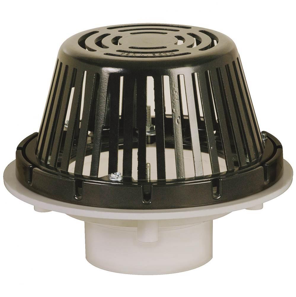 6In Pvc Roof Drain W/ Metal Dome