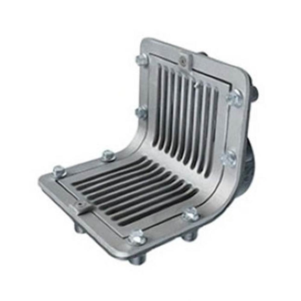 6 In Fip Scupper Drain With Flush Al Grate