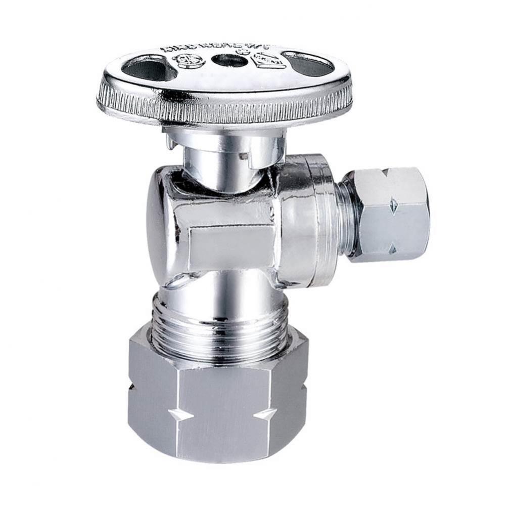 0147124 - Ang Stop 5/8od x 1/4od Comp 1/4-turn Chrome 1/bx