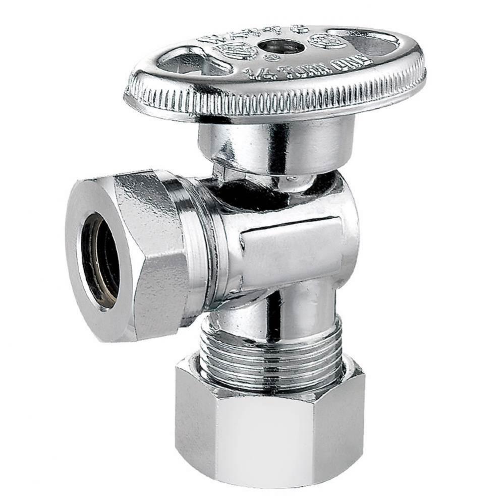 Ang Stop 5/8od x 1/2 Mip (7/16od) Qtr-turn Chrome 1/bx