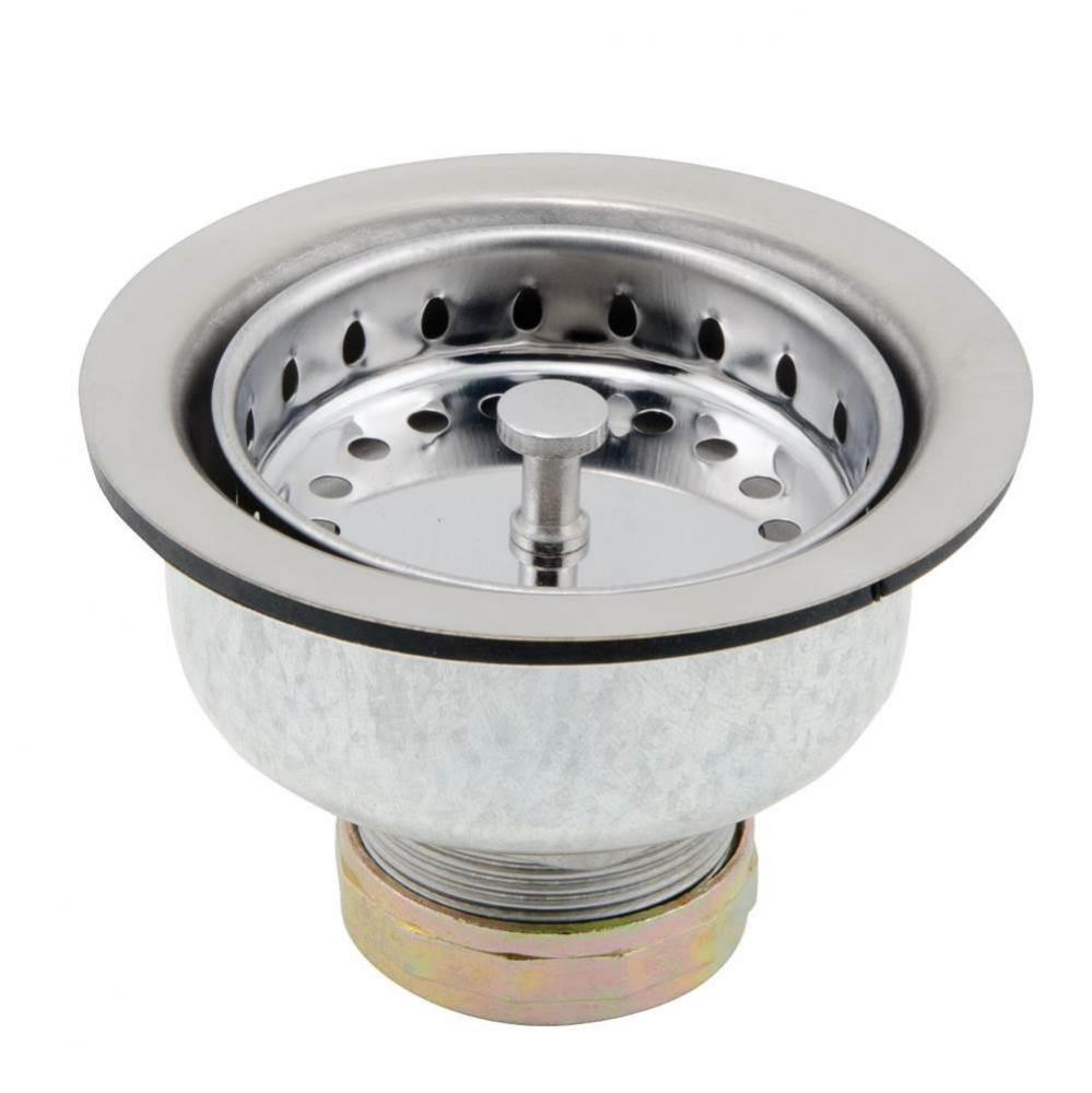 Kwik-fit Cup Style Sink Strainer, Zinc Nuts, Chrome 1/bx