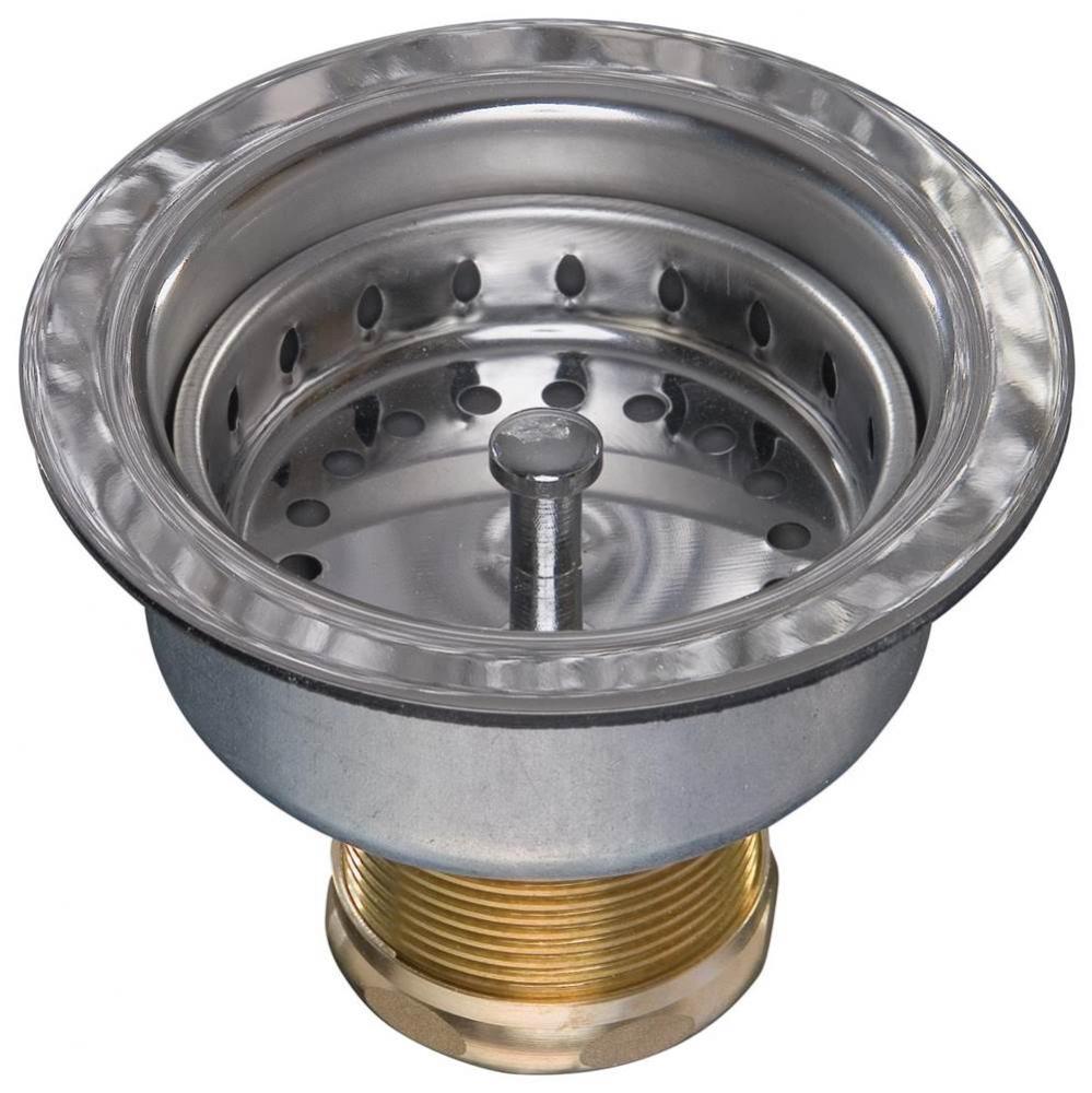 Ball-Lok Cup Sink Strainer Zinc Nuts Chrome 1/Bx