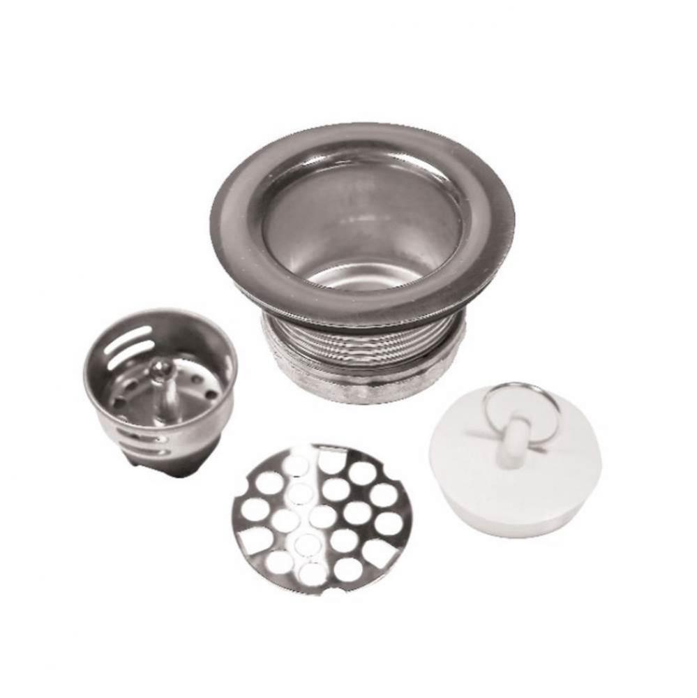 Junior 3-in-1 Bar Sink Strainer Chrome 1/bg