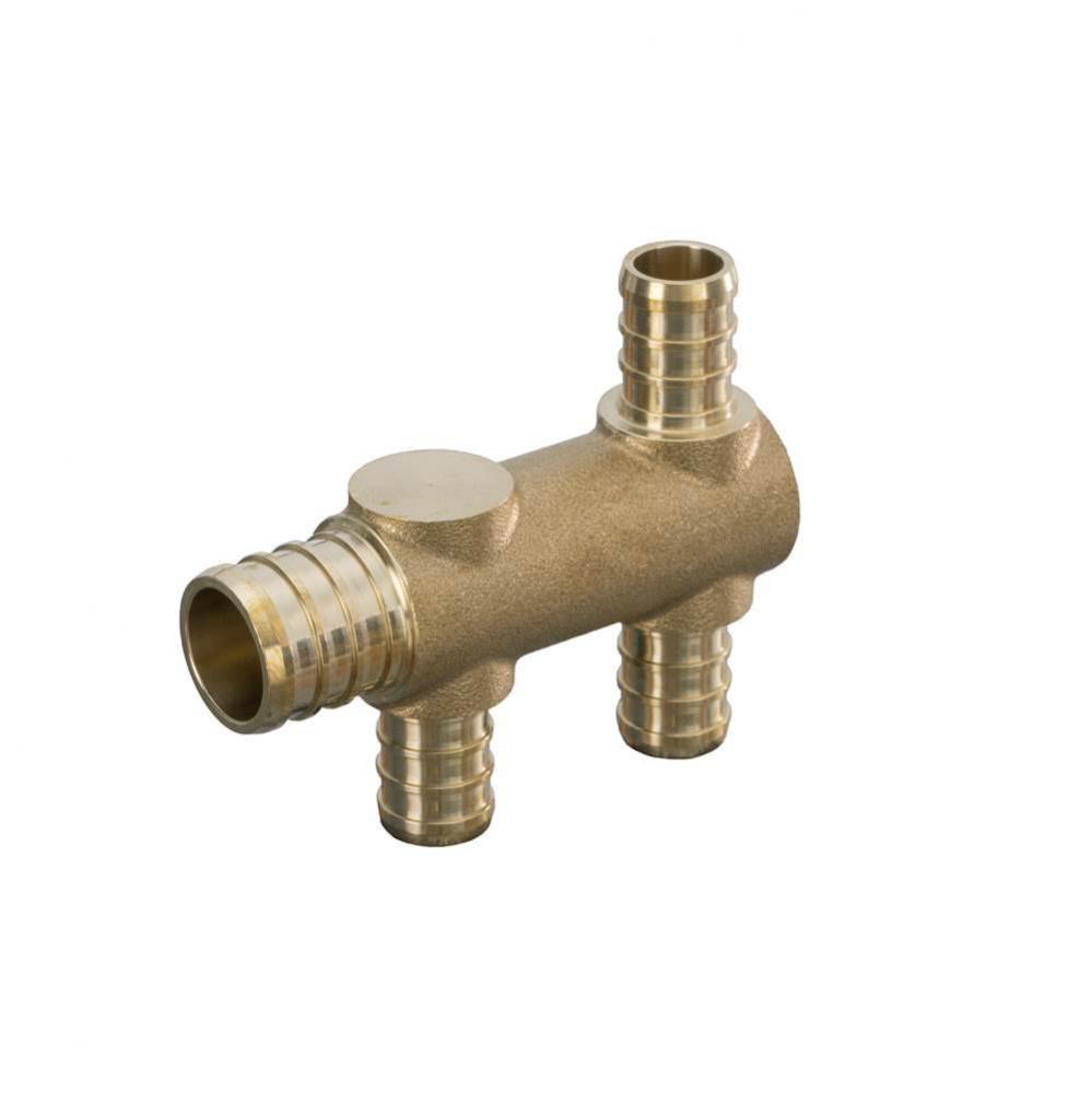 Multiport Tee 1/2 Pex 3 Port 3/4 Pex x Closed H Pattern 1/bg