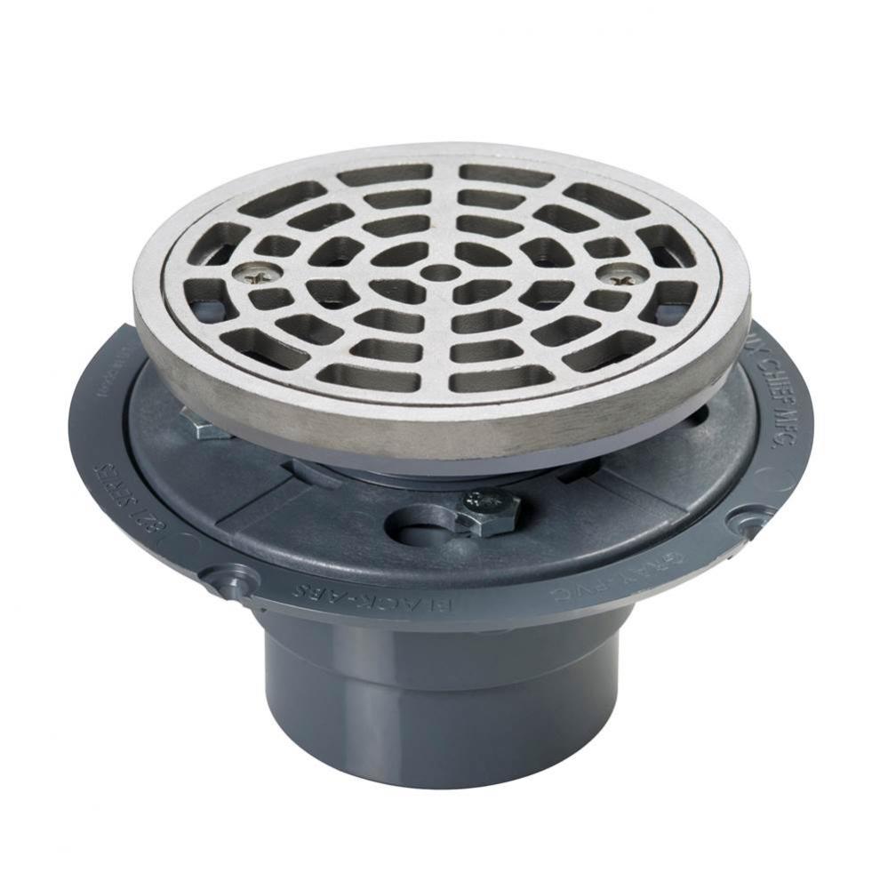 Drain Shwr Pan Pvc Ss R And S Rd