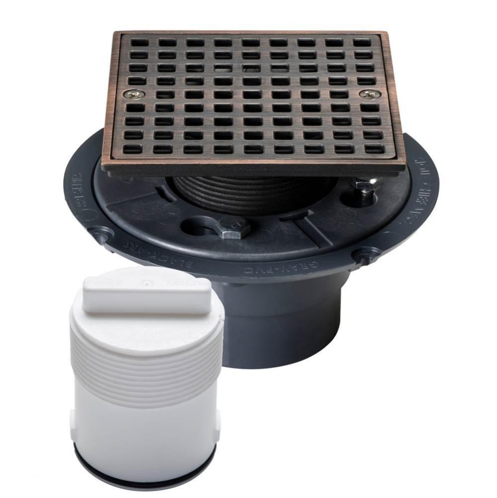 Drain And Plug Shwr Pan Pvc Orb Sq