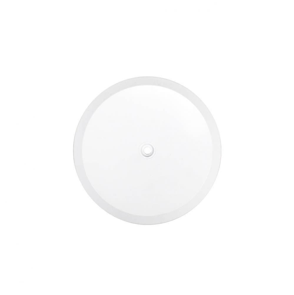 White Abs Flat Co Cover 4 1/2 Diam