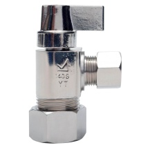 Sioux Chief 130-G2C0C - 5/8 Compression x 1/4 Compression Nl 1/4-turn Angle Stop