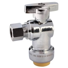 Sioux Chief 132-G2Q1C04 - Ang Stop 1/2 Pdq x 3/8od Comp 1/4-turn Chrome 1/bx