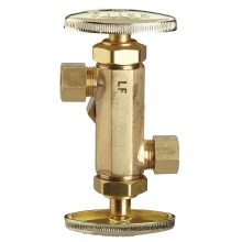 Sioux Chief 134-G2C1C1CDHR104 - Ang Stop 5/8od x 3/8od x 3/8od Comp Dual Hndl Multi-turn Rgh