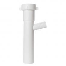 Sioux Chief 230-55060825 - Dishwasher Tailpiece White Slip Joint 1-1/2 x 8 W/ 3/4 Dwbr 1/bg